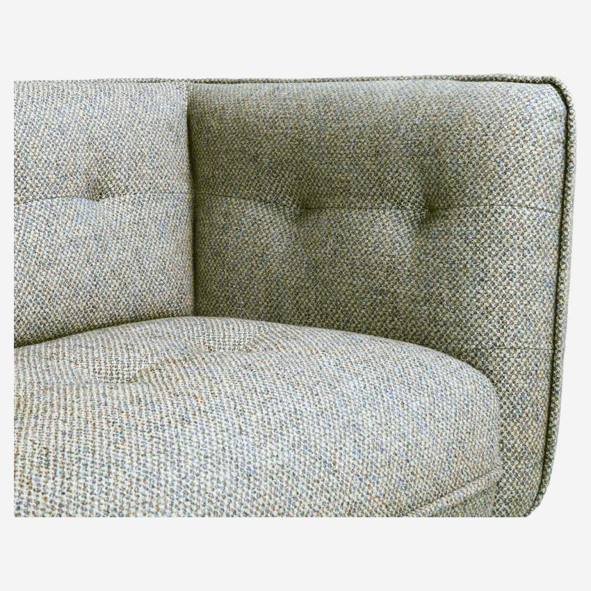 3-Sitzer-Sofa aus Bellagio-Stoff - Graugrün - Eichenfüße