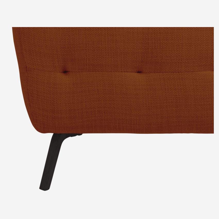 Fasoli fabric 2-seater sofa - Brown - Dark legs