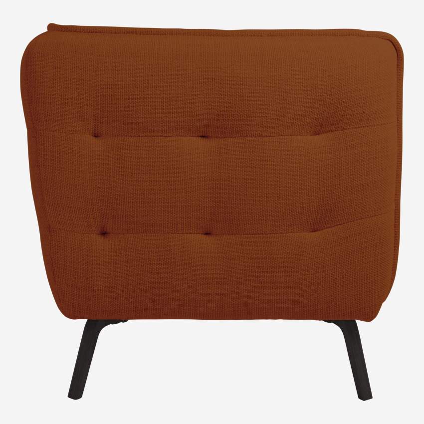Fasoli fabric 2-seater sofa - Brick red - Dark legs