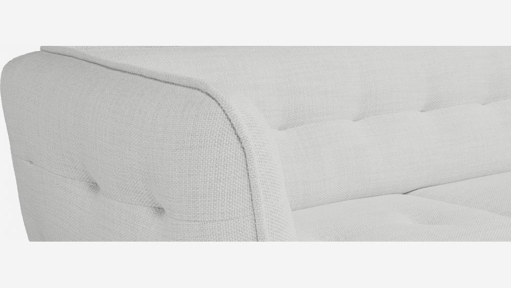Fasoli fabric 2-seater sofa - Light grey - Dark legs