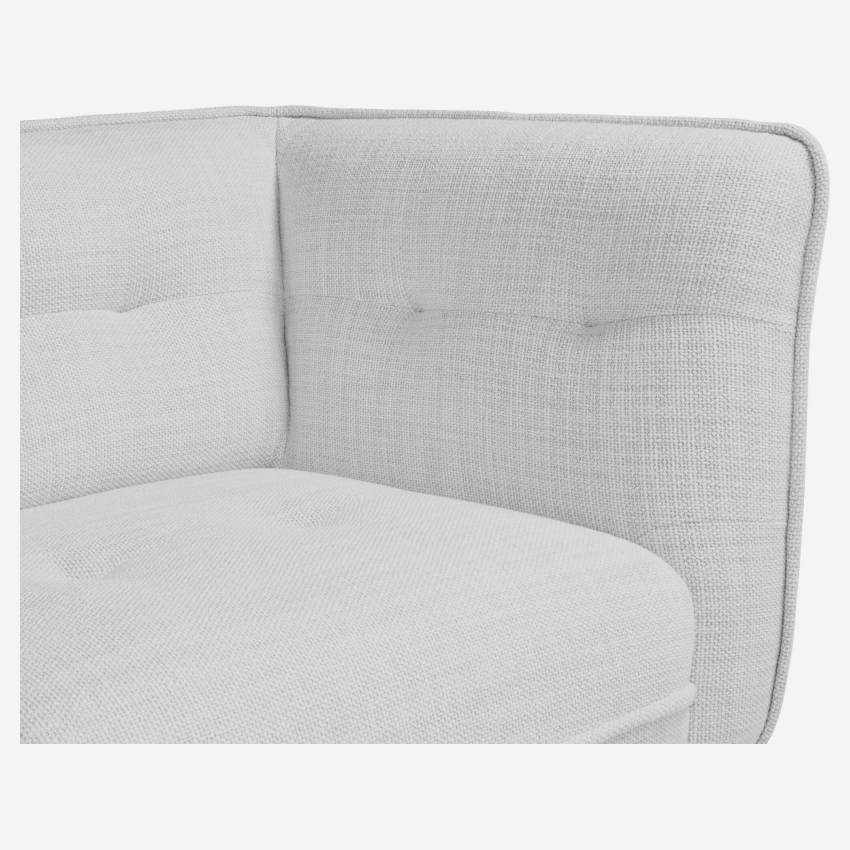 Canapé 2 places en tissu Fasoli - Gris clair - Pieds foncés