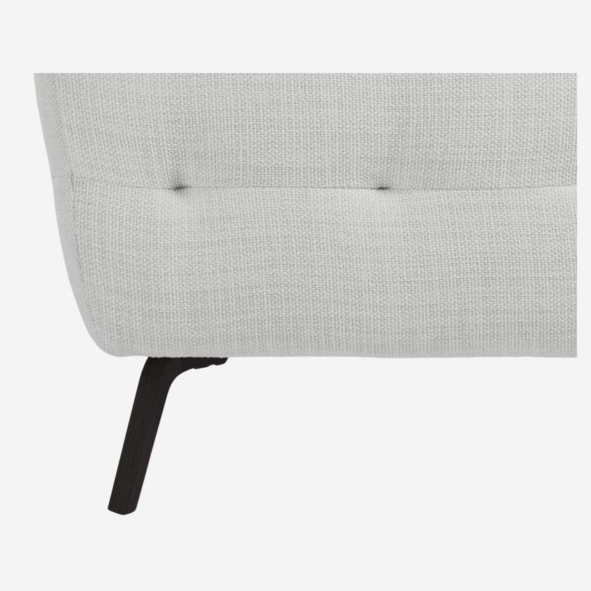 Fasoli fabric 2-seater sofa - Light grey - Dark legs
