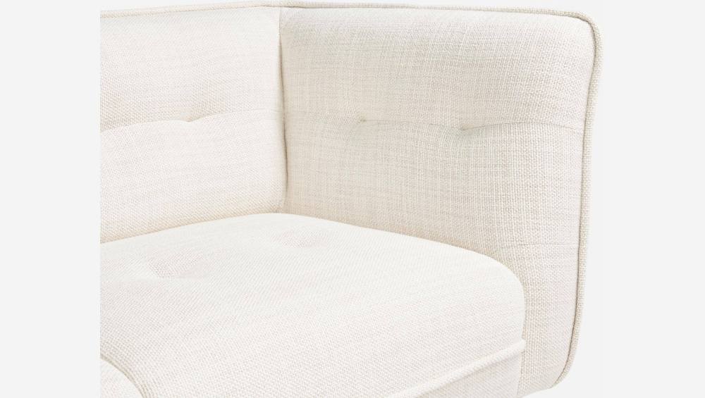 Canapé 2 places en tissu Fasoli - Blanc - Pieds chêne