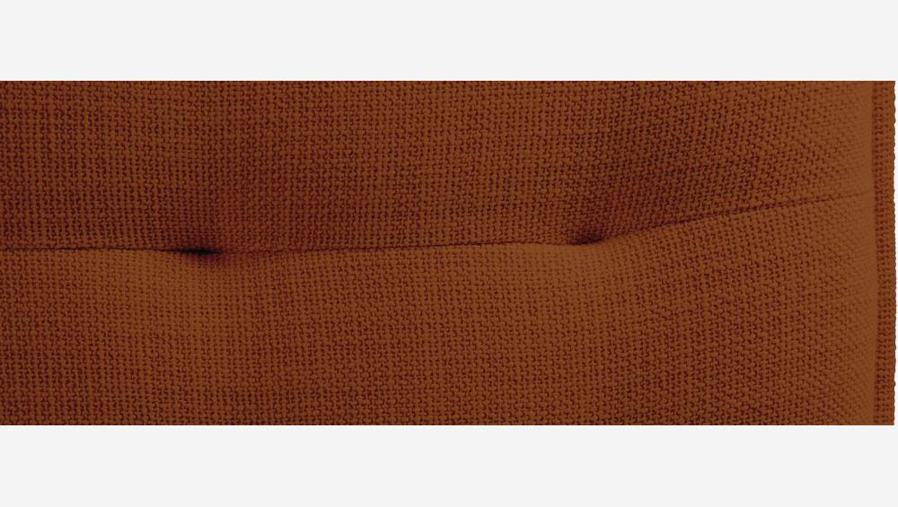 2 -Sitzer-Sofa aus Fasoli-Stoff - Ziegelrot - Eichenfüße