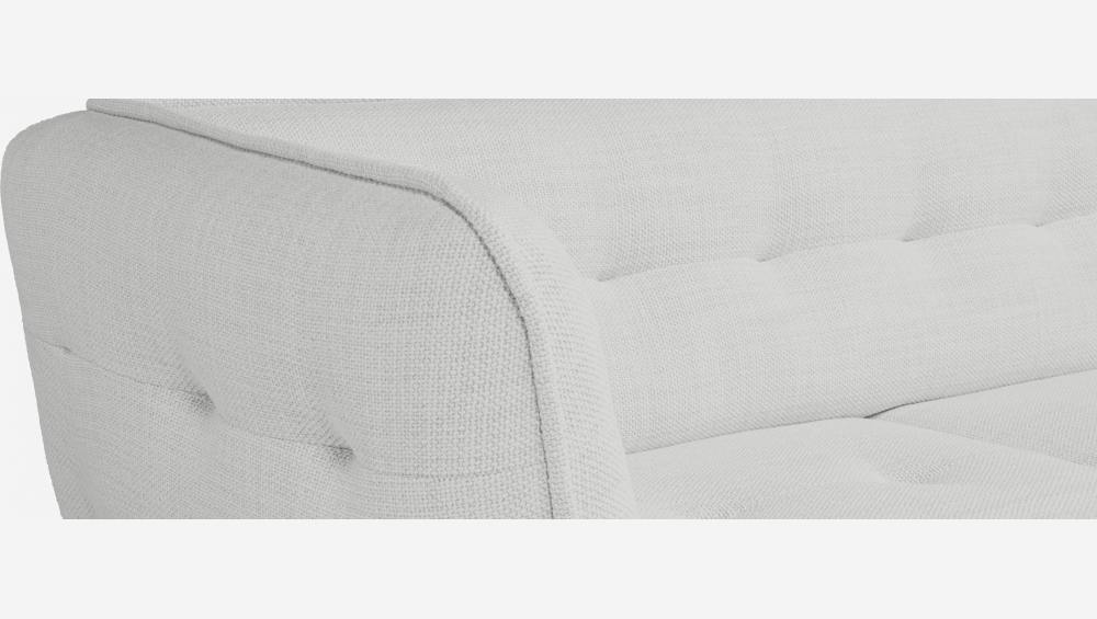 Canapé 2 places en tissu Fasoli - Gris clair - Pieds chêne