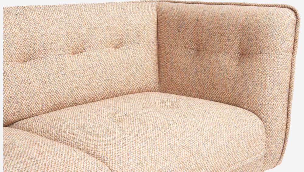 2-Sitzer-Sofa aus Bellagio-Stoff - Orange - Dunkle Füße