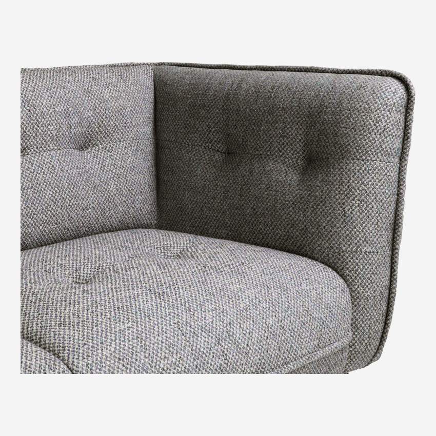 Bellagio fabric 2-seater sofa - Grey Black - Dark legs