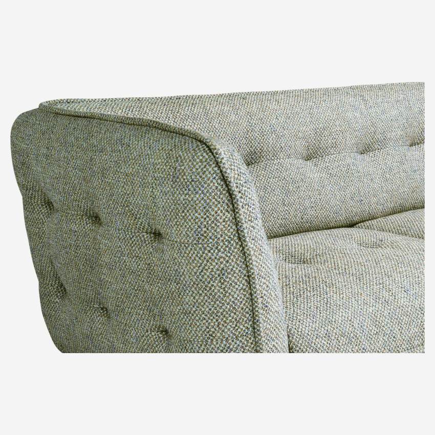 Bellagio fabric 2-seater sofa - Grey Green - Oak legs