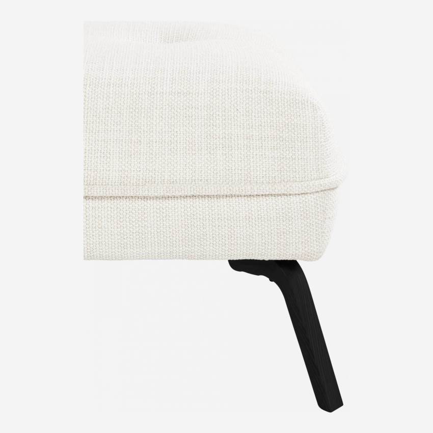 Fasoli fabric footstool - White - Dark legs
