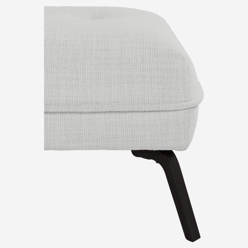 Fasoli fabric footstool - Light grey - Dark legs