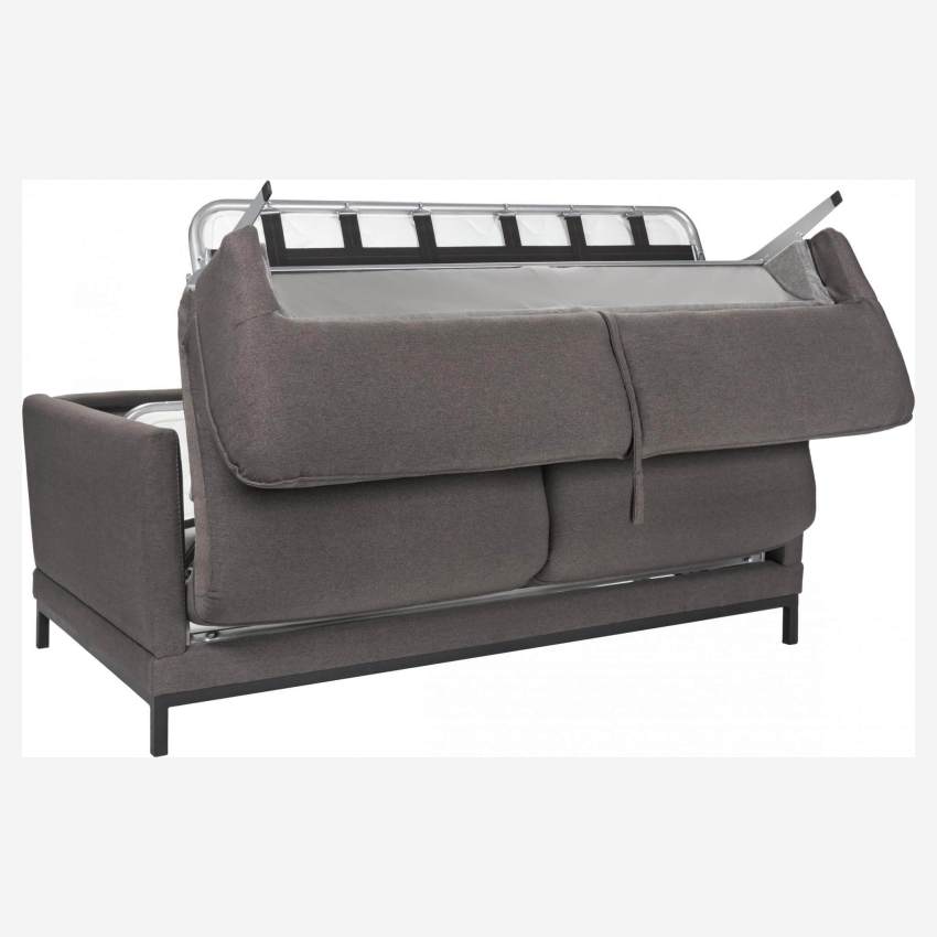 Fabric 3-seater sofa bed, grey