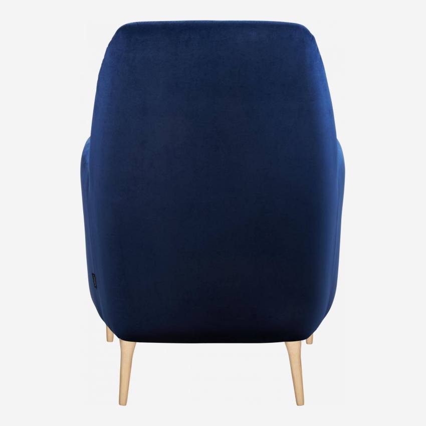 Velvet Armchair - Navy blue