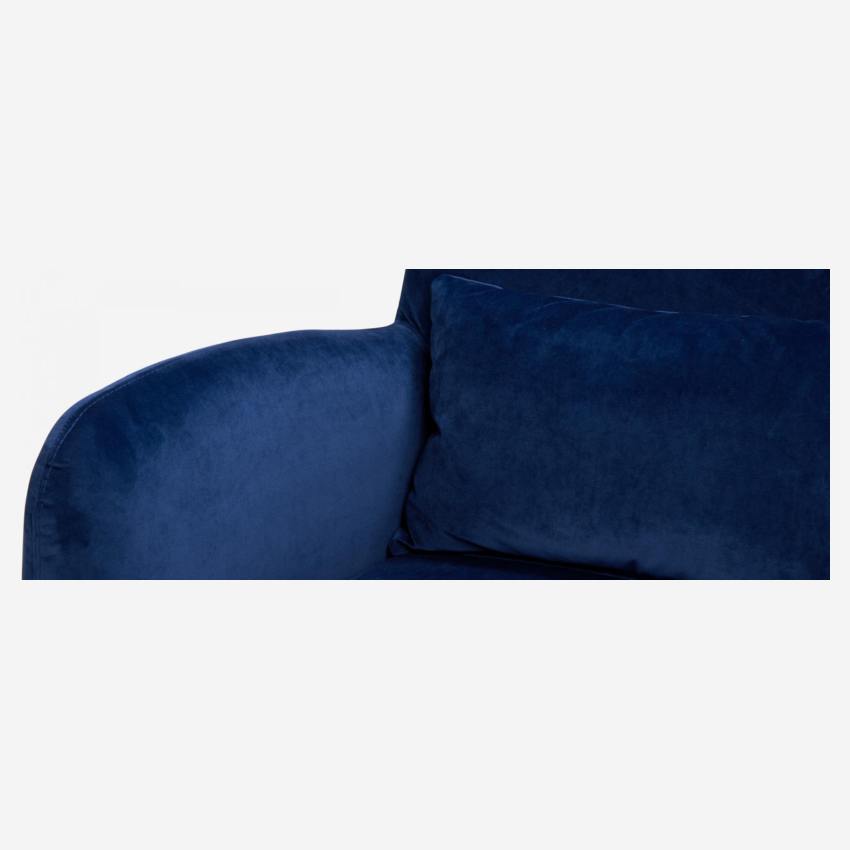 Velvet Armchair - Navy blue