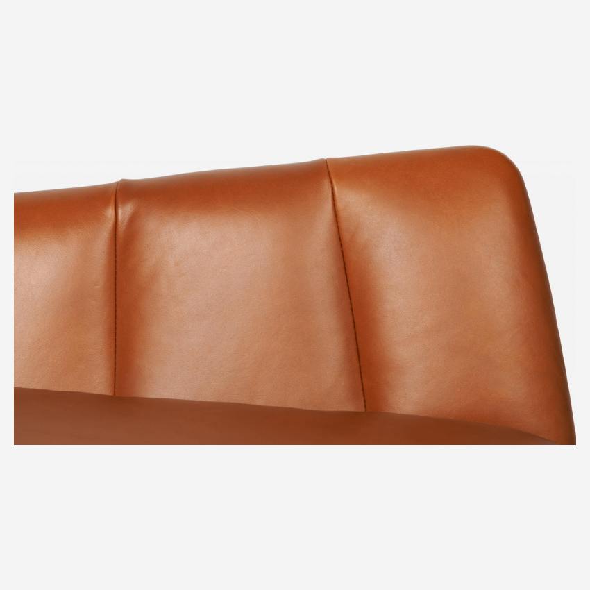 Butaca de piel Vintage Leather - Coñac - Patas de roble