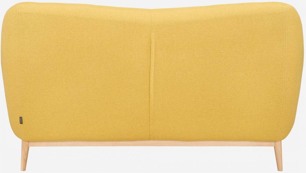 Yellow fabric 2-seater sofa - Design by Adrien Carvès