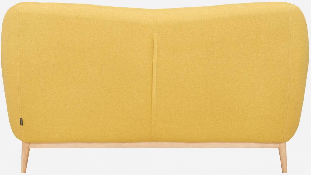 Canapé 2 places en tissu jaune - Design by Adrien Carvès