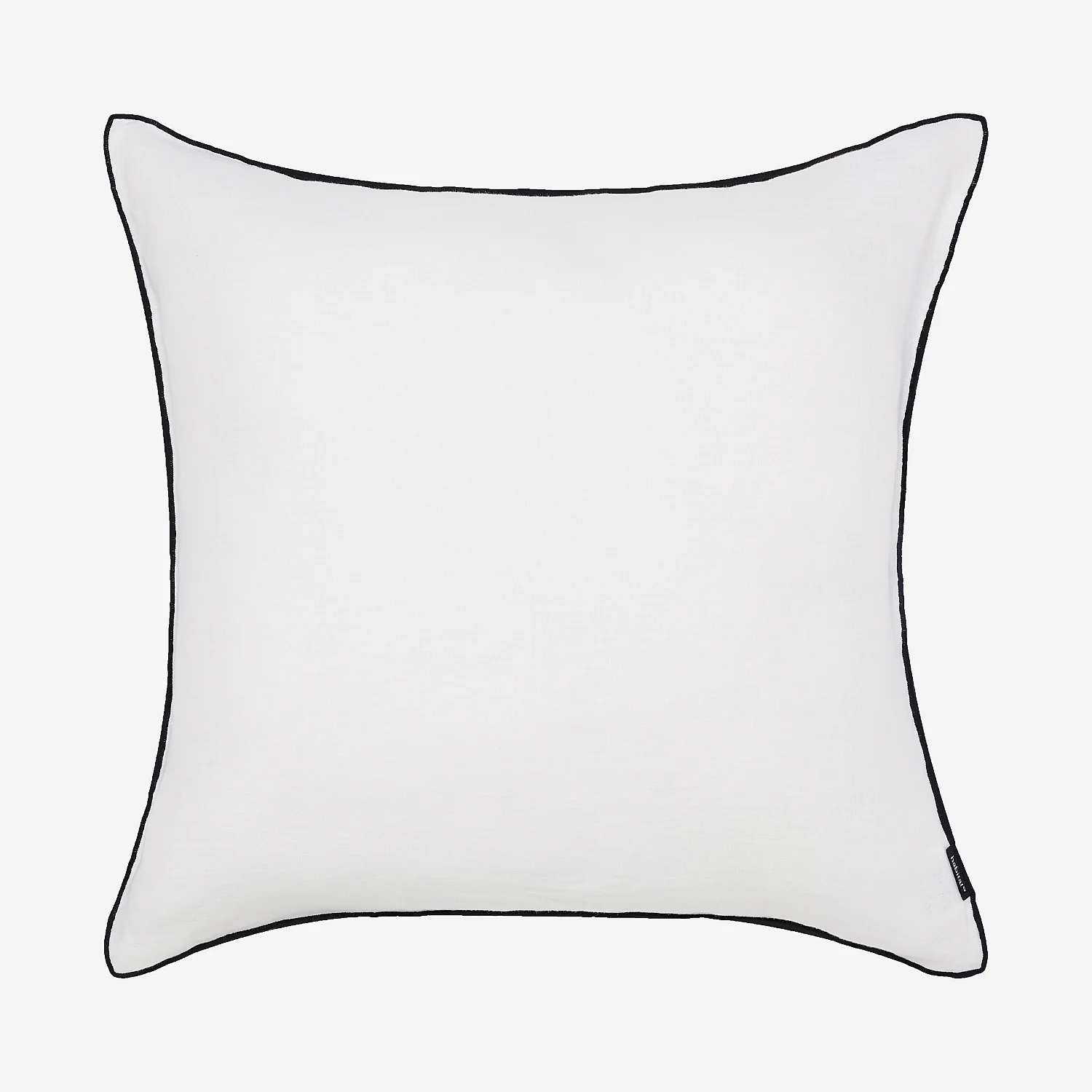 Coussin en lin à bourdon noir - 45 x 45 cm - Blanc - 8