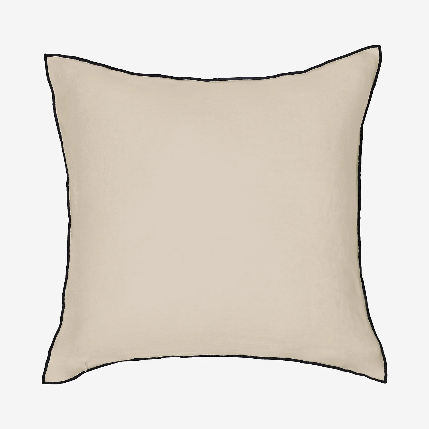 Coussin en lin à bourdon noir - 45 x 45 cm - Naturel - 7