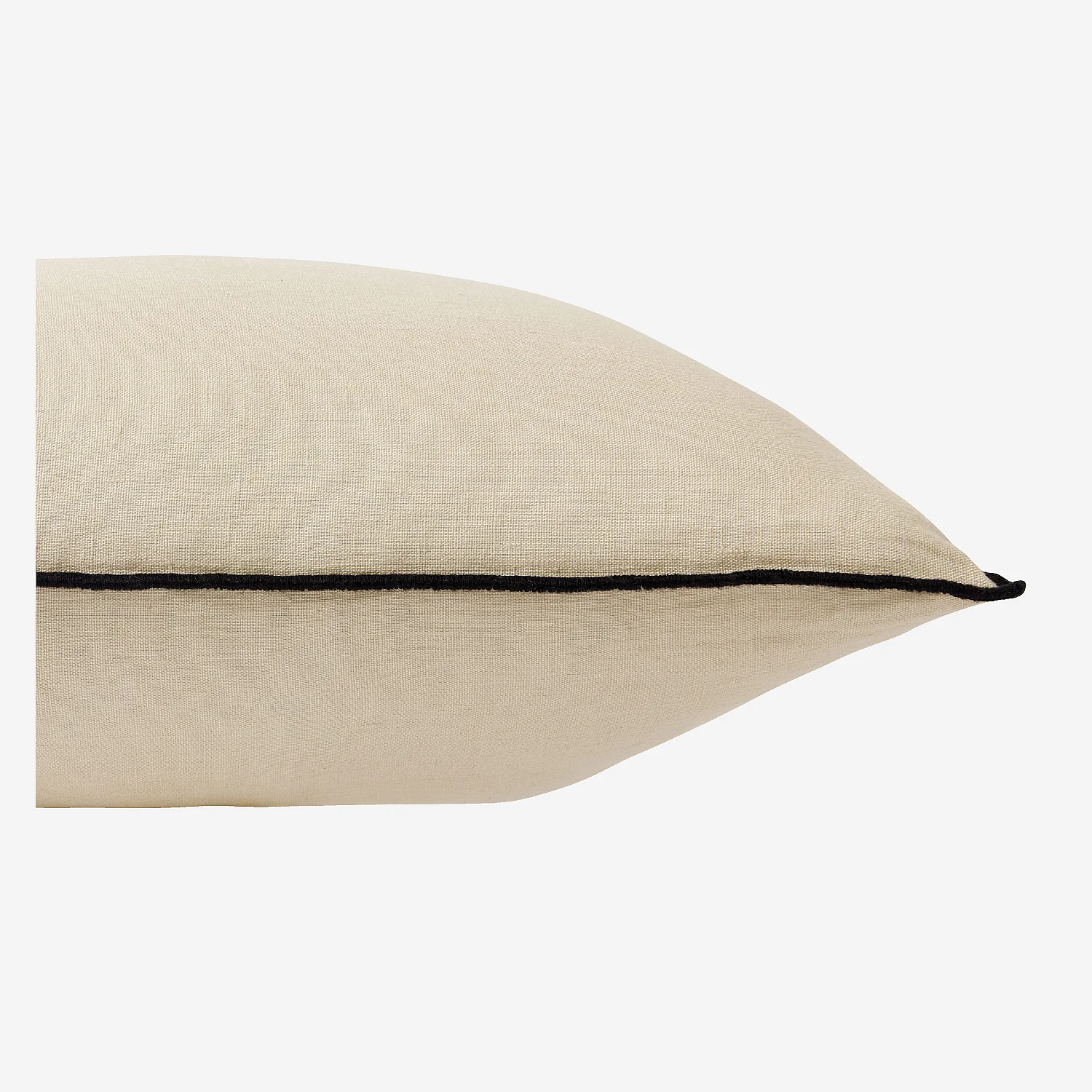Coussin en lin à bourdon noir - 45 x 45 cm - Naturel - 6
