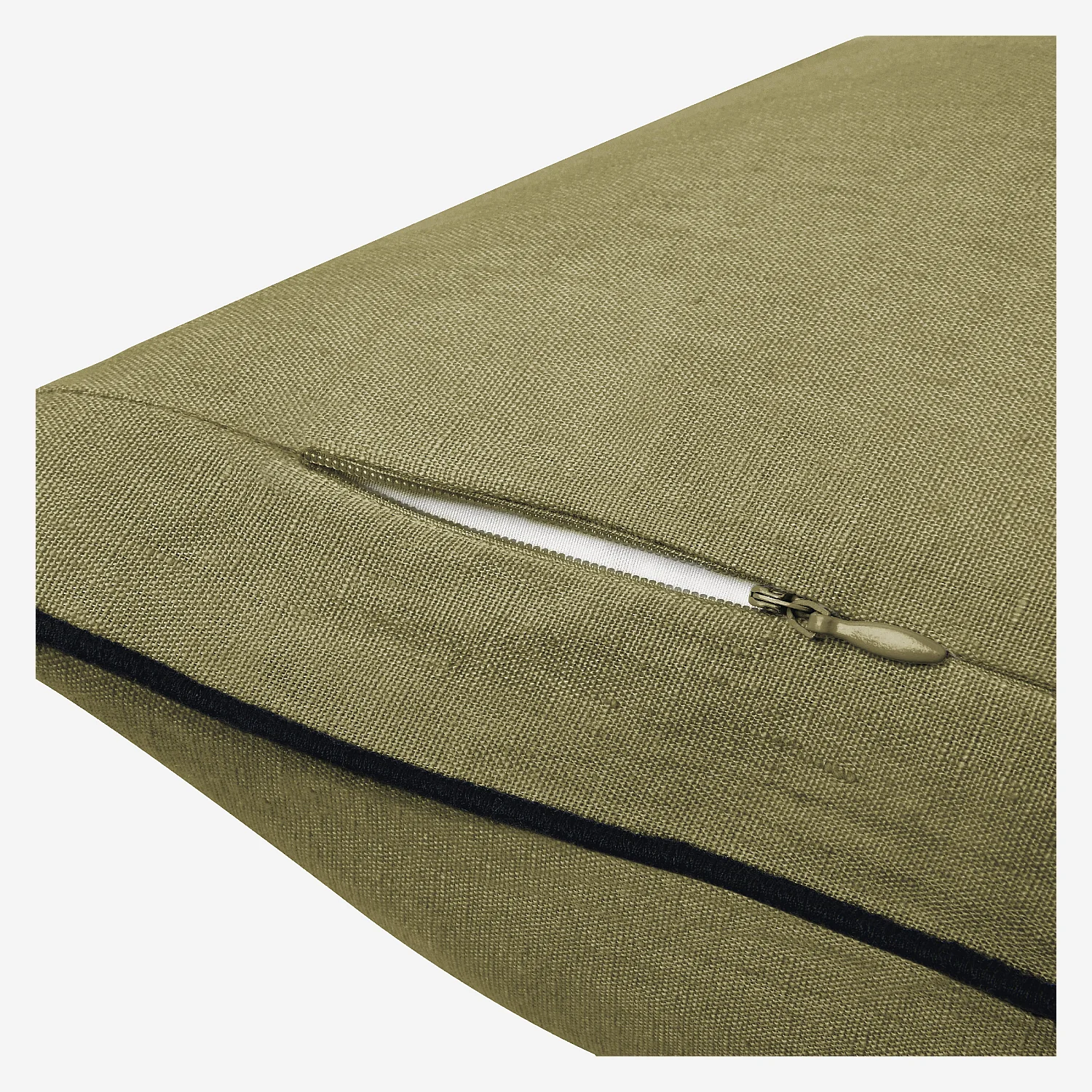 Coussin en lin à bourdon noir - 45 x 45 cm - Bronze - 6