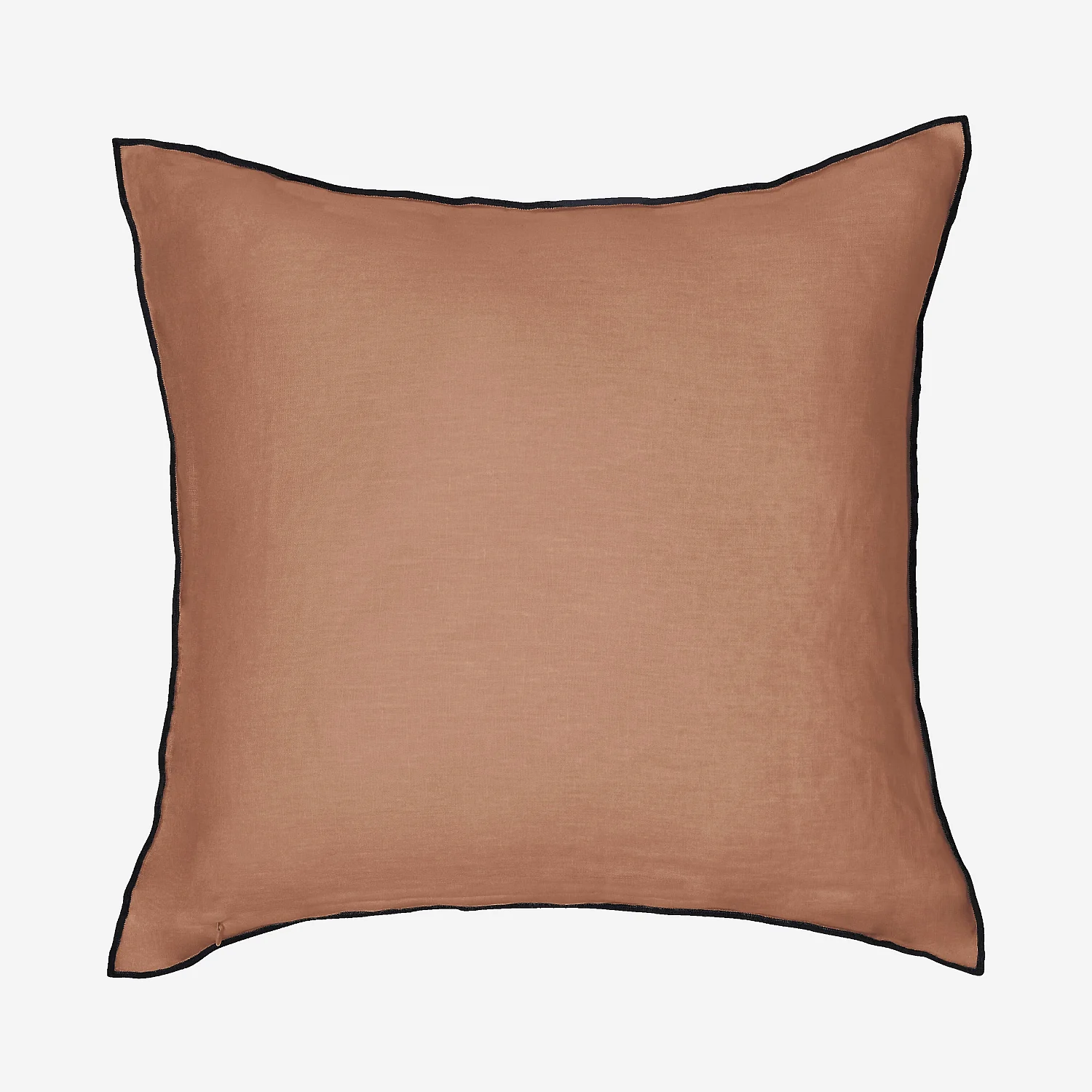 Coussin en lin à bourdon noir - 45 x 45 cm - Brun - 8
