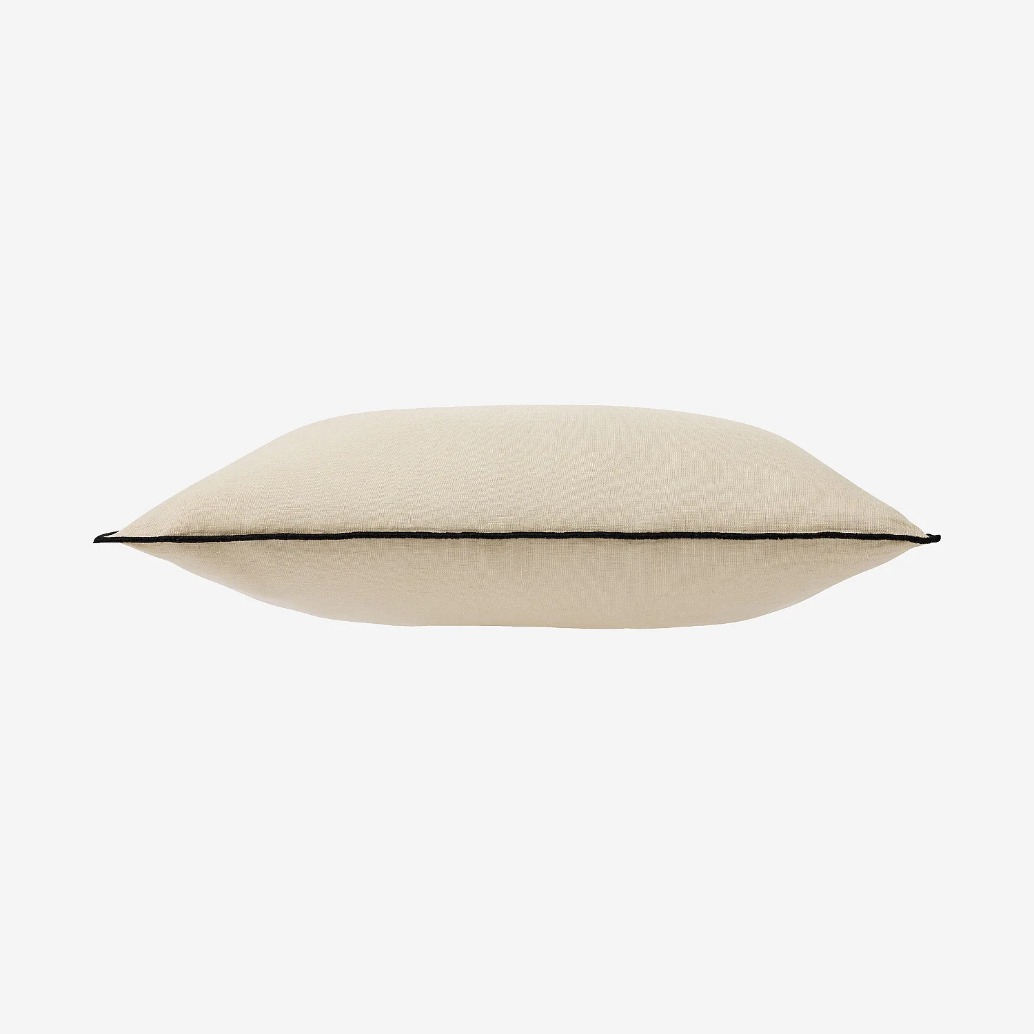 Coussin en lin à bourdon noir - 30 x 50 cm - Naturel - 7