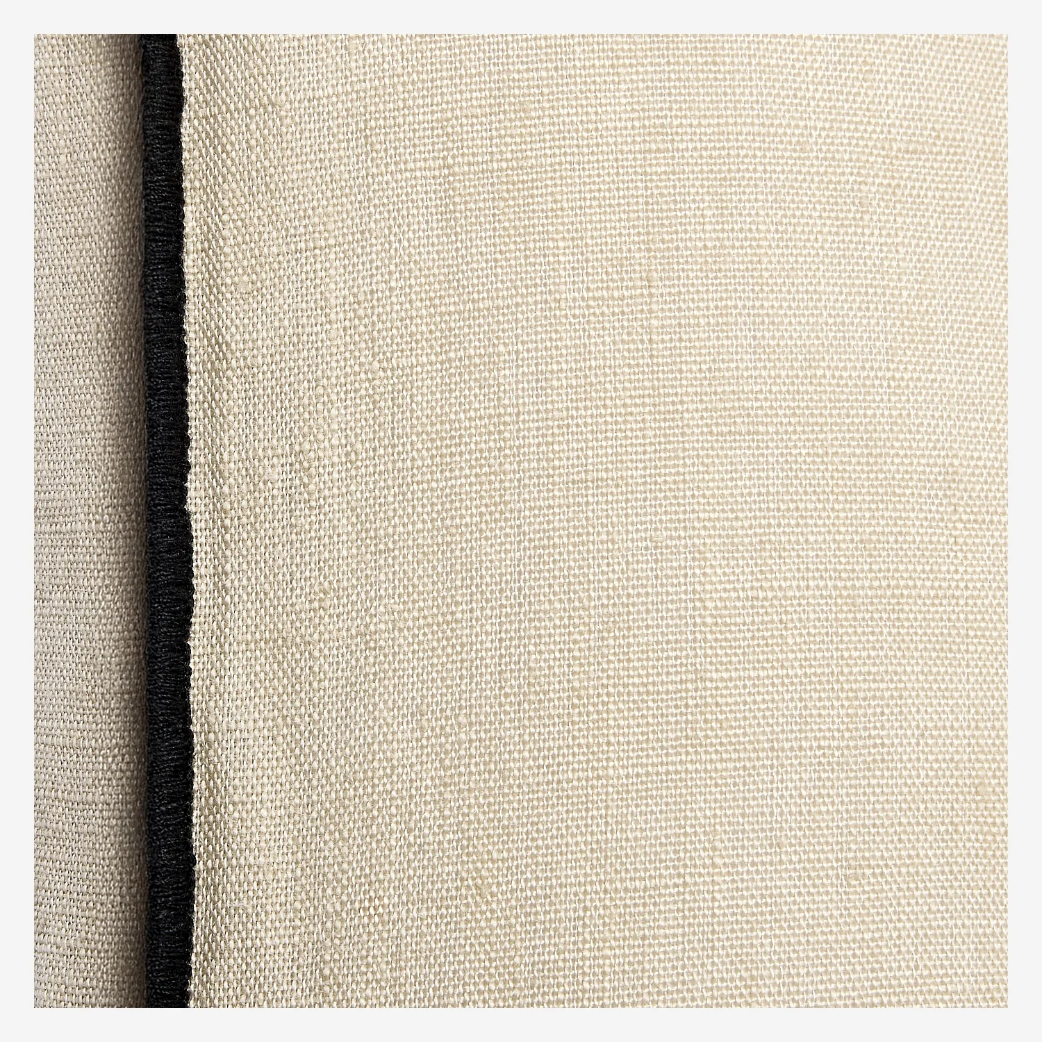 Coussin en lin à bourdon noir - 30 x 50 cm - Naturel - 3