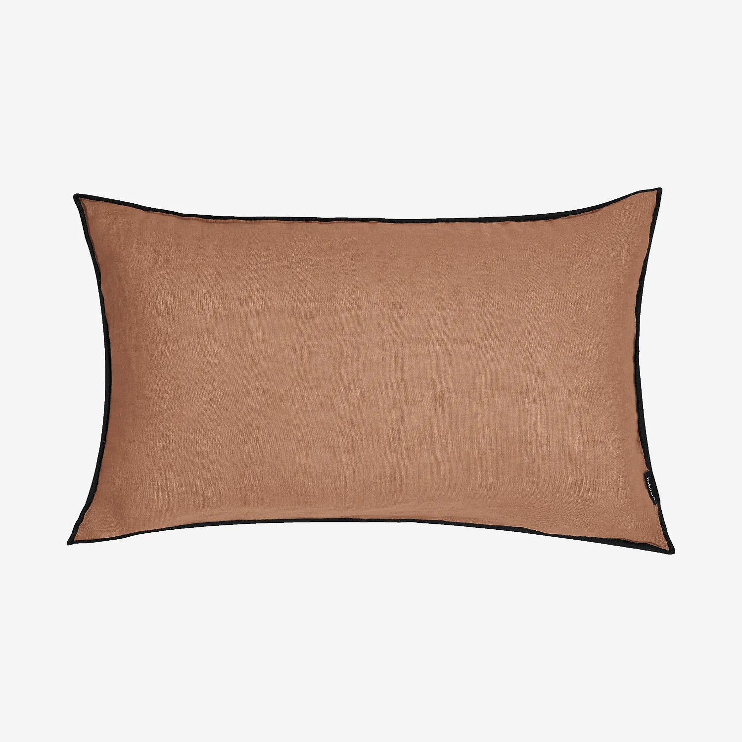 Coussin en lin à bourdon noir - 30 x 50 cm - Brun - 2