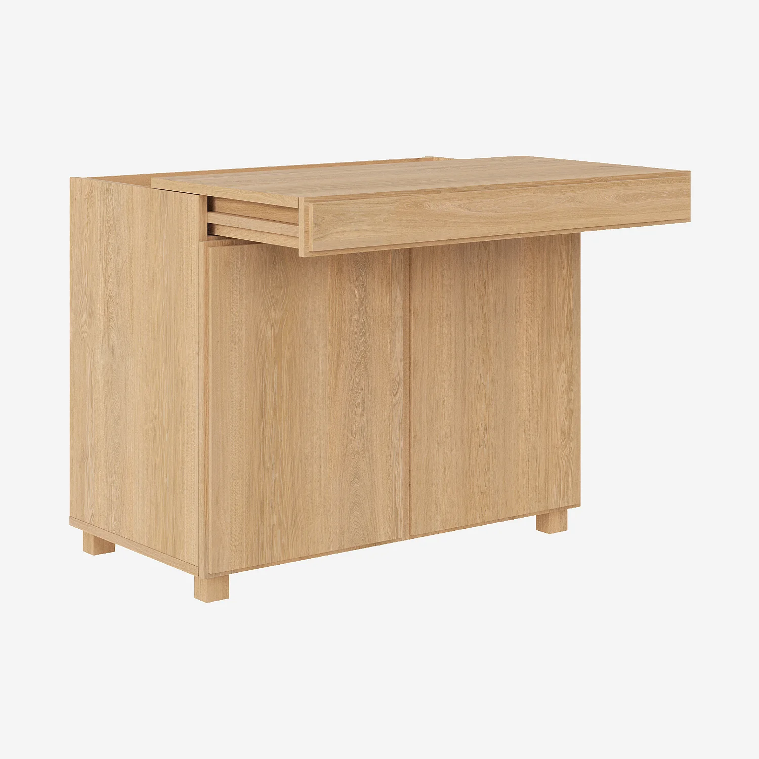 Buffet / Bureau en chêne - Naturel - 4