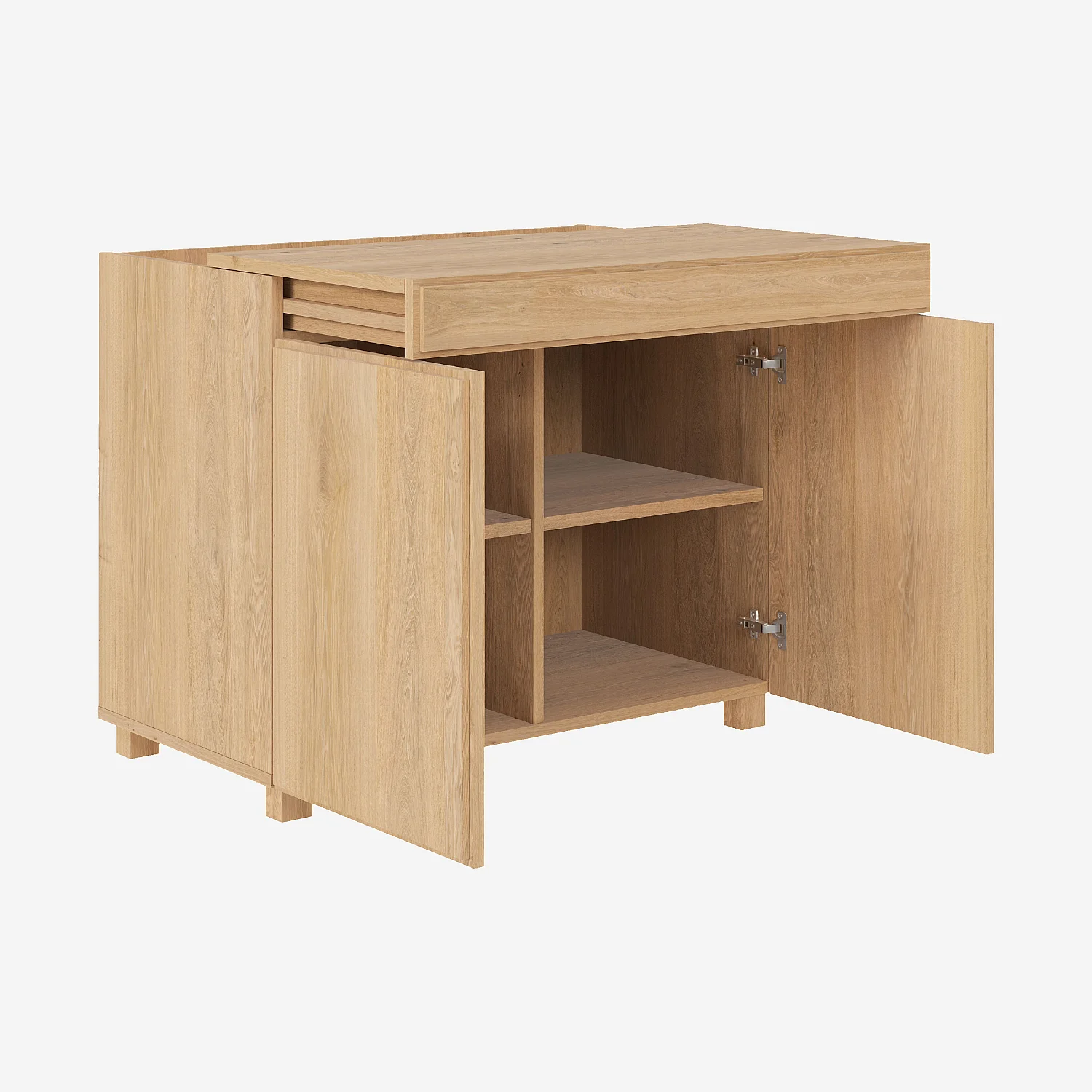 Buffet / Bureau en chêne - Naturel - 3