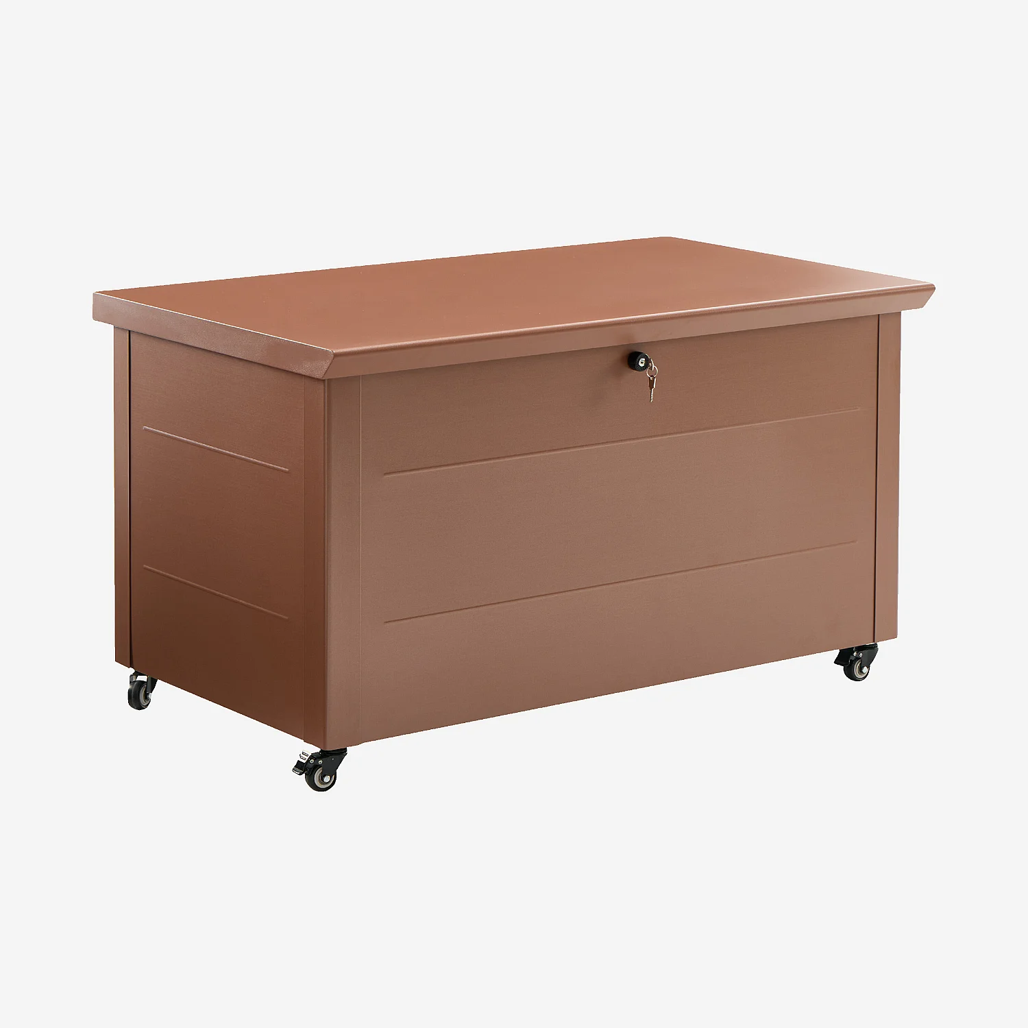 Coffre de jardin en métal 546 L - Terracotta - 5