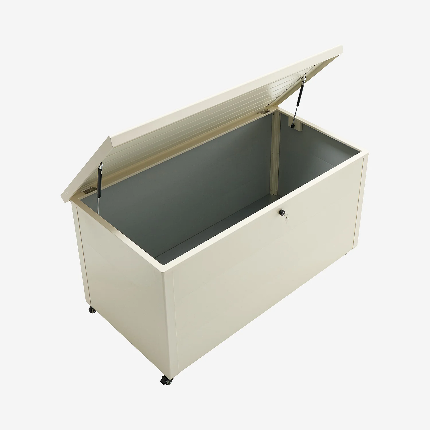 Coffre de jardin en métal 1056 L - Ivoire - 7