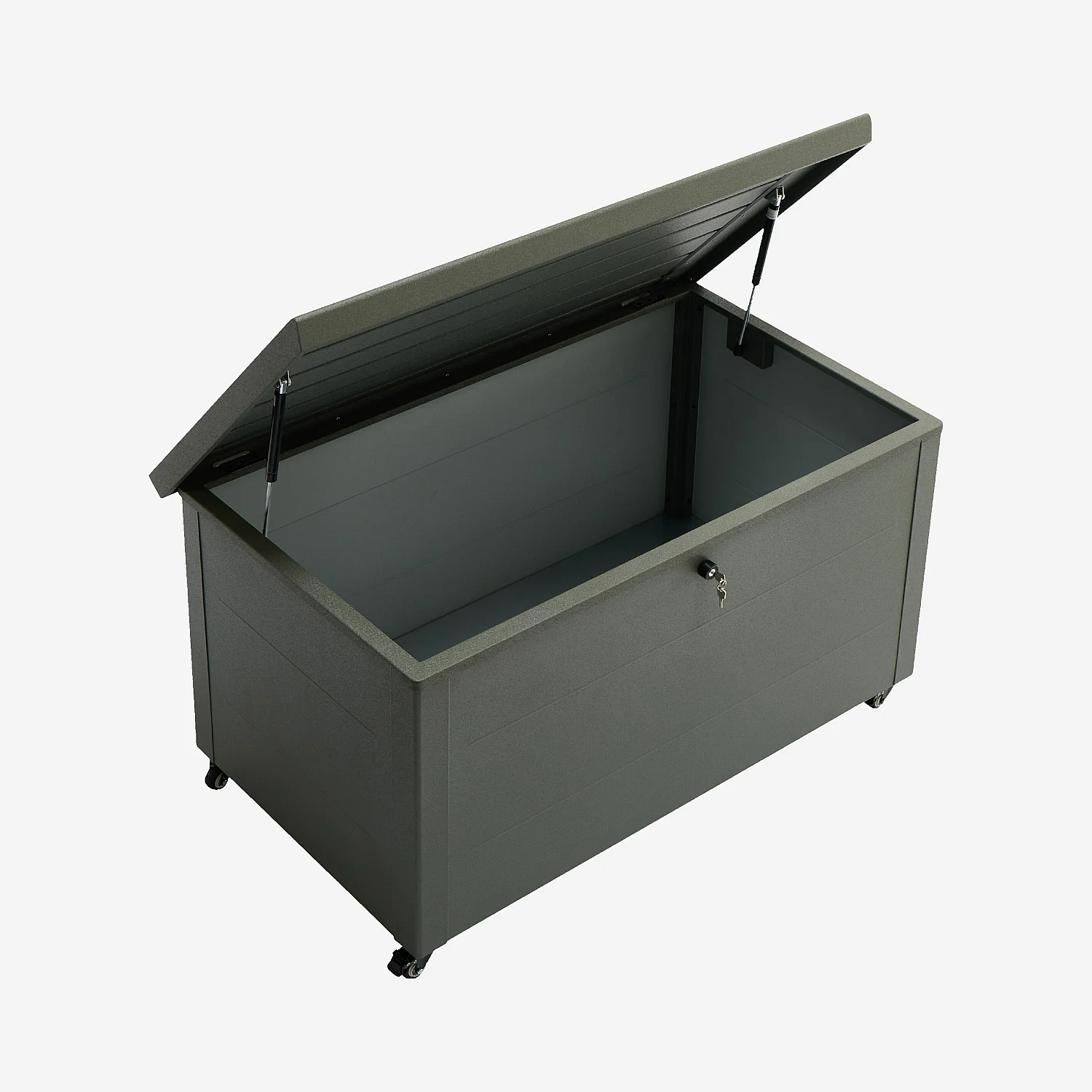 Coffre de jardin en métal 546 L - Vert olive - 7
