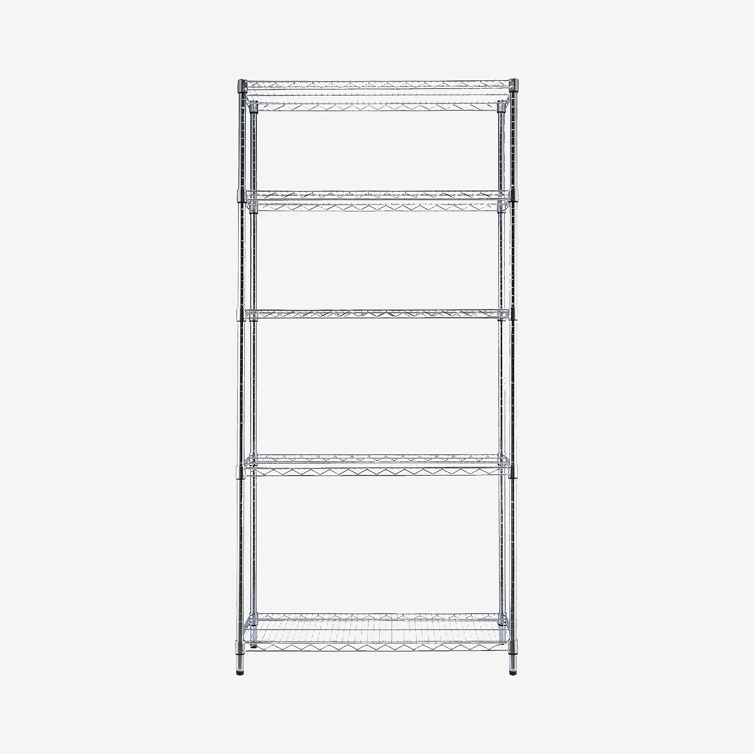Hylle med 5 nivåer i karbonstål 90 x 200 cm – Krom - 4