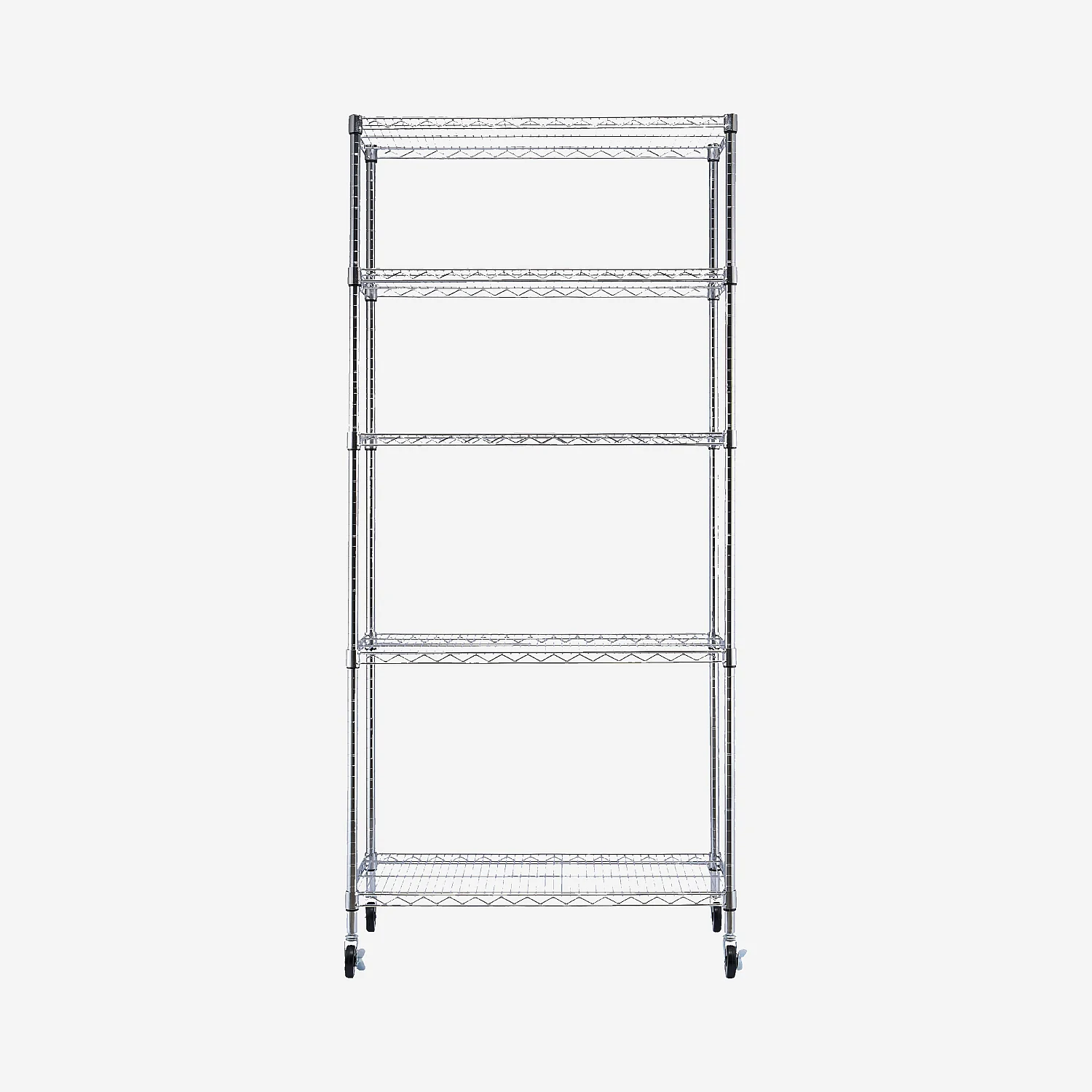 Hylle med 5 nivåer i karbonstål 90 x 200 cm – Krom - 2