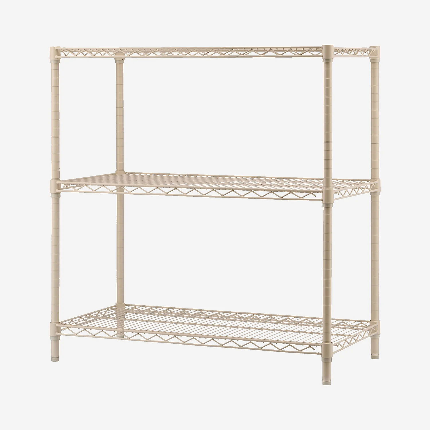Hylle med 3 nivåer i karbonstål 90 x 103 cm – Krem - 5