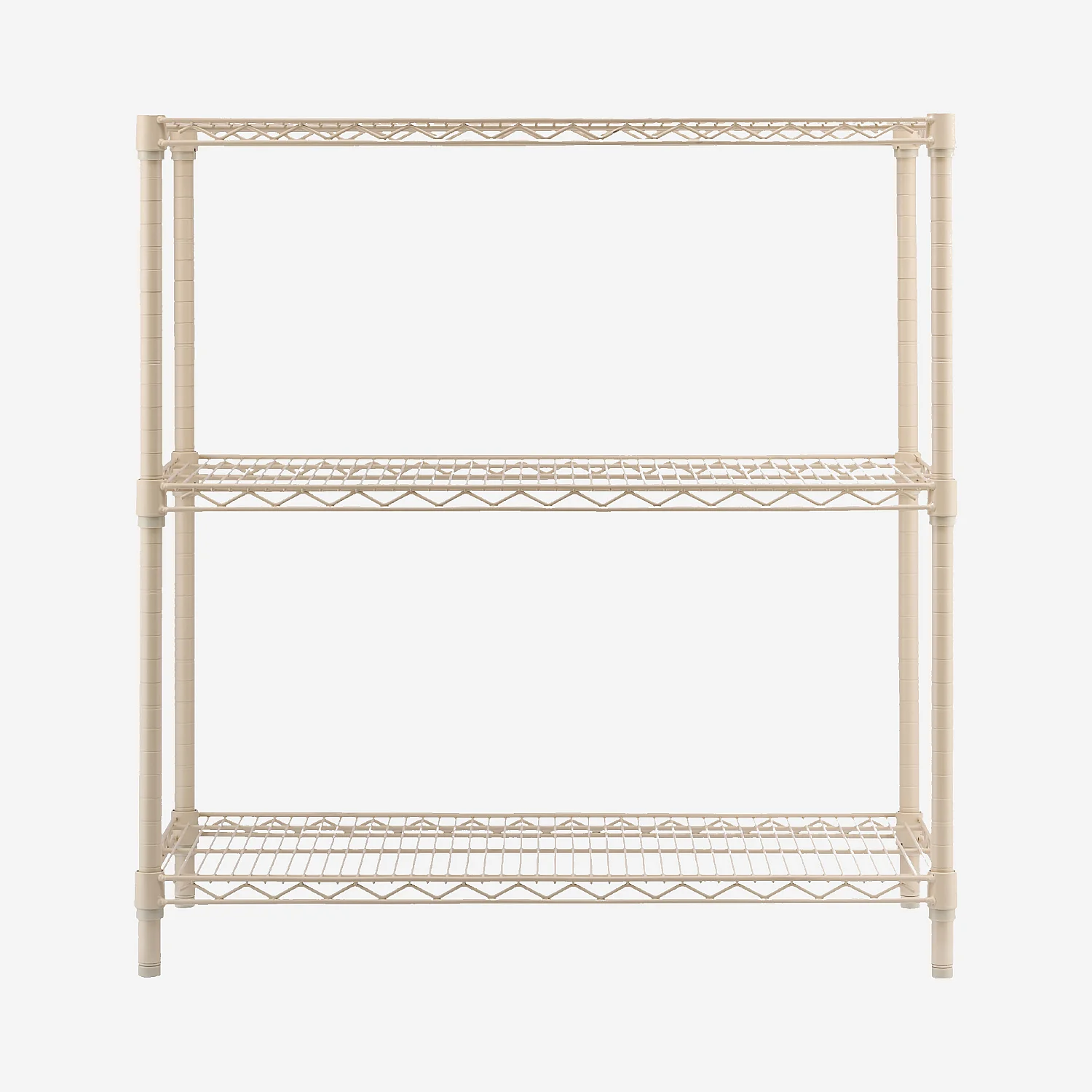 Hylle med 3 nivåer i karbonstål 90 x 103 cm – Krem - 4
