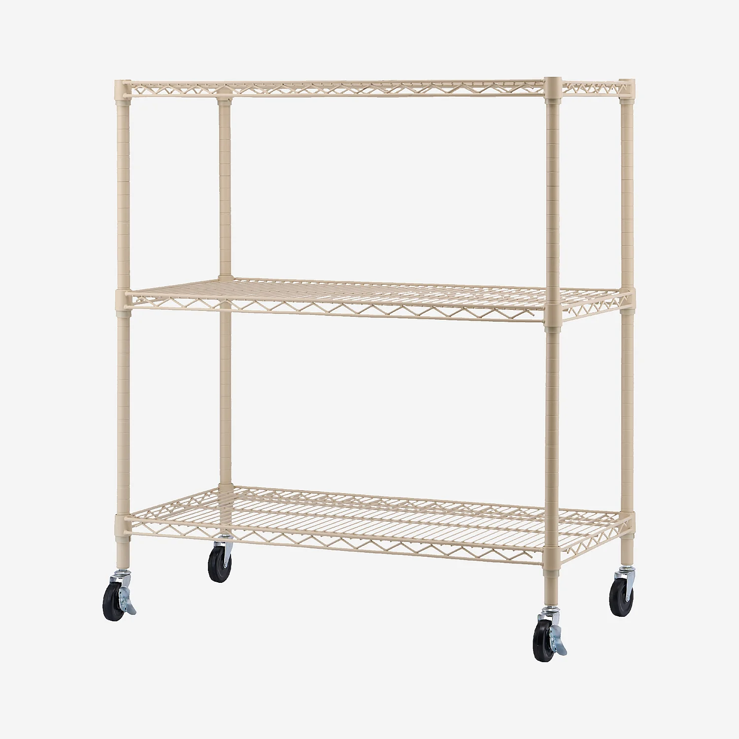 Hylle med 3 nivåer i karbonstål 90 x 103 cm – Krem - 3