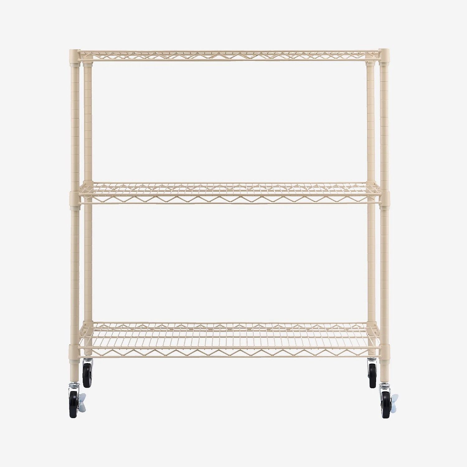 Hylle med 3 nivåer i karbonstål 90 x 103 cm – Krem - 2