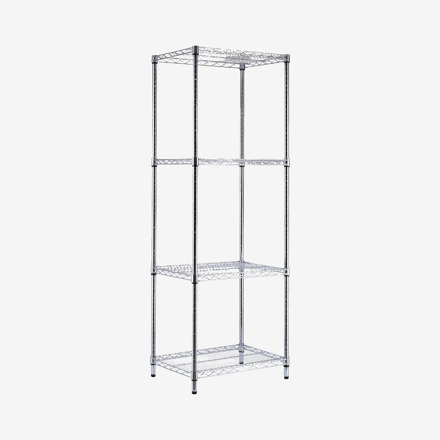 Hylle med 4 nivåer i karbonstål 61 x 183 cm – Krom - 5