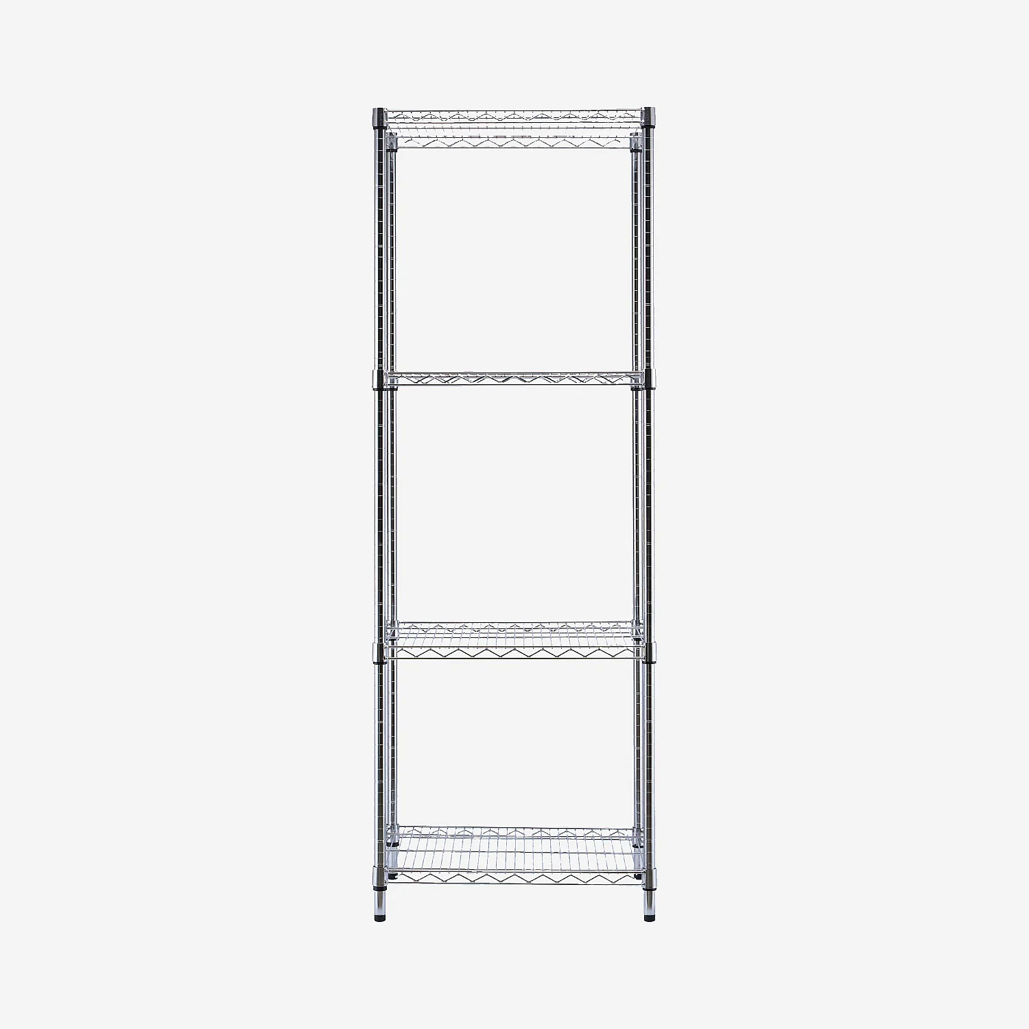 Hylle med 4 nivåer i karbonstål 61 x 183 cm – Krom - 4