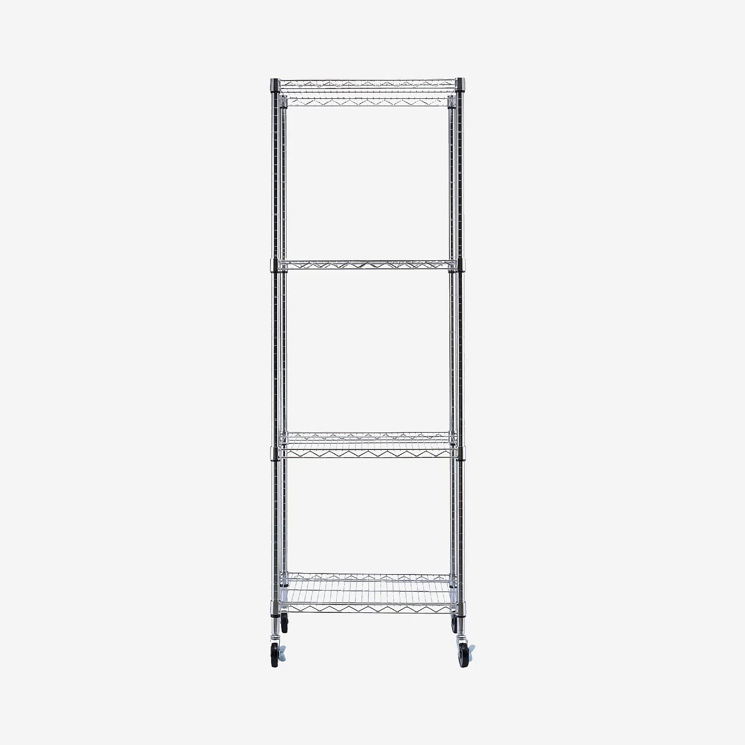 Hylle med 4 nivåer i karbonstål 61 x 183 cm – Krom - 2