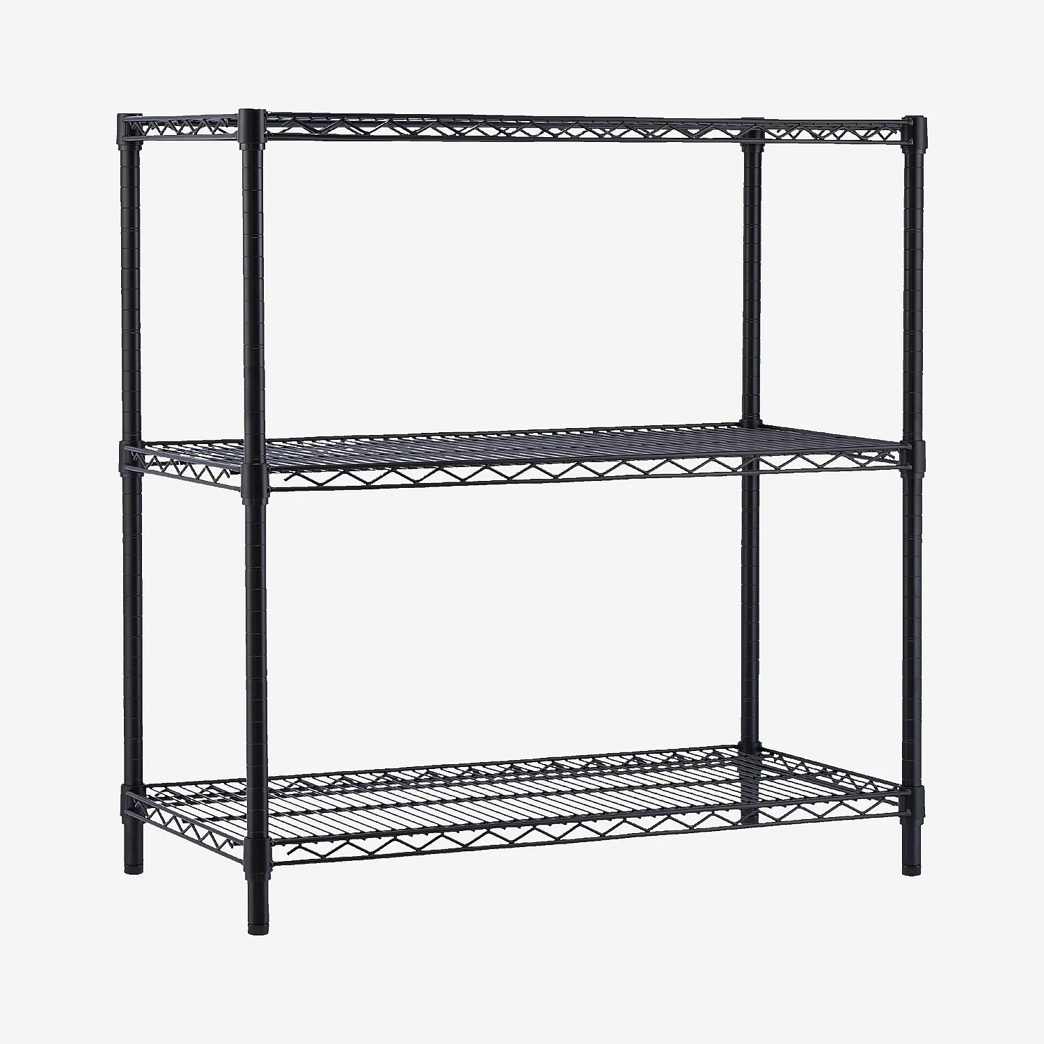 Hylle med 3 nivåer i karbonstål 90 x 103 cm – Matt svart - 5
