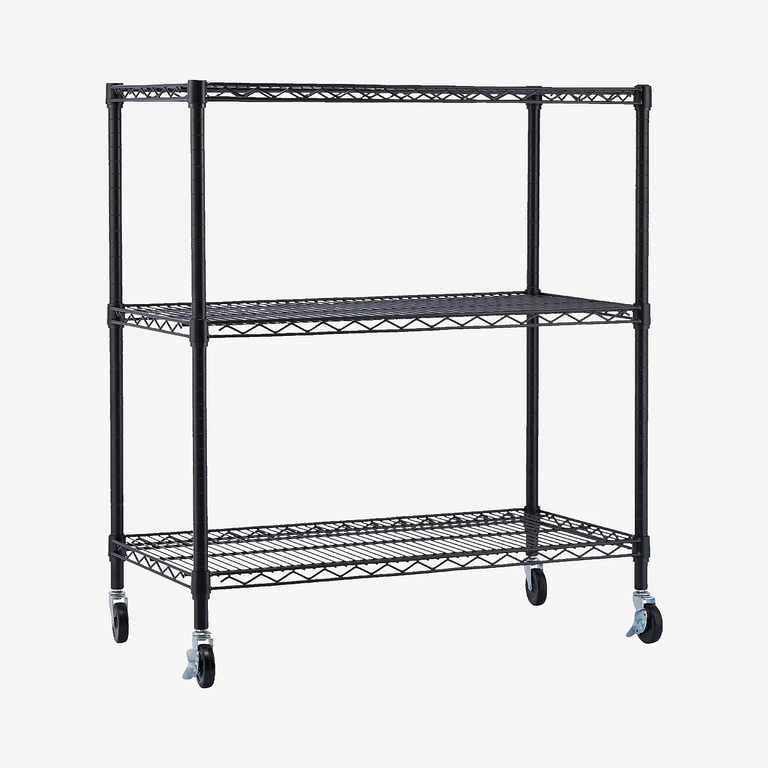 Hylle med 3 nivåer i karbonstål 90 x 103 cm – Matt svart - 3