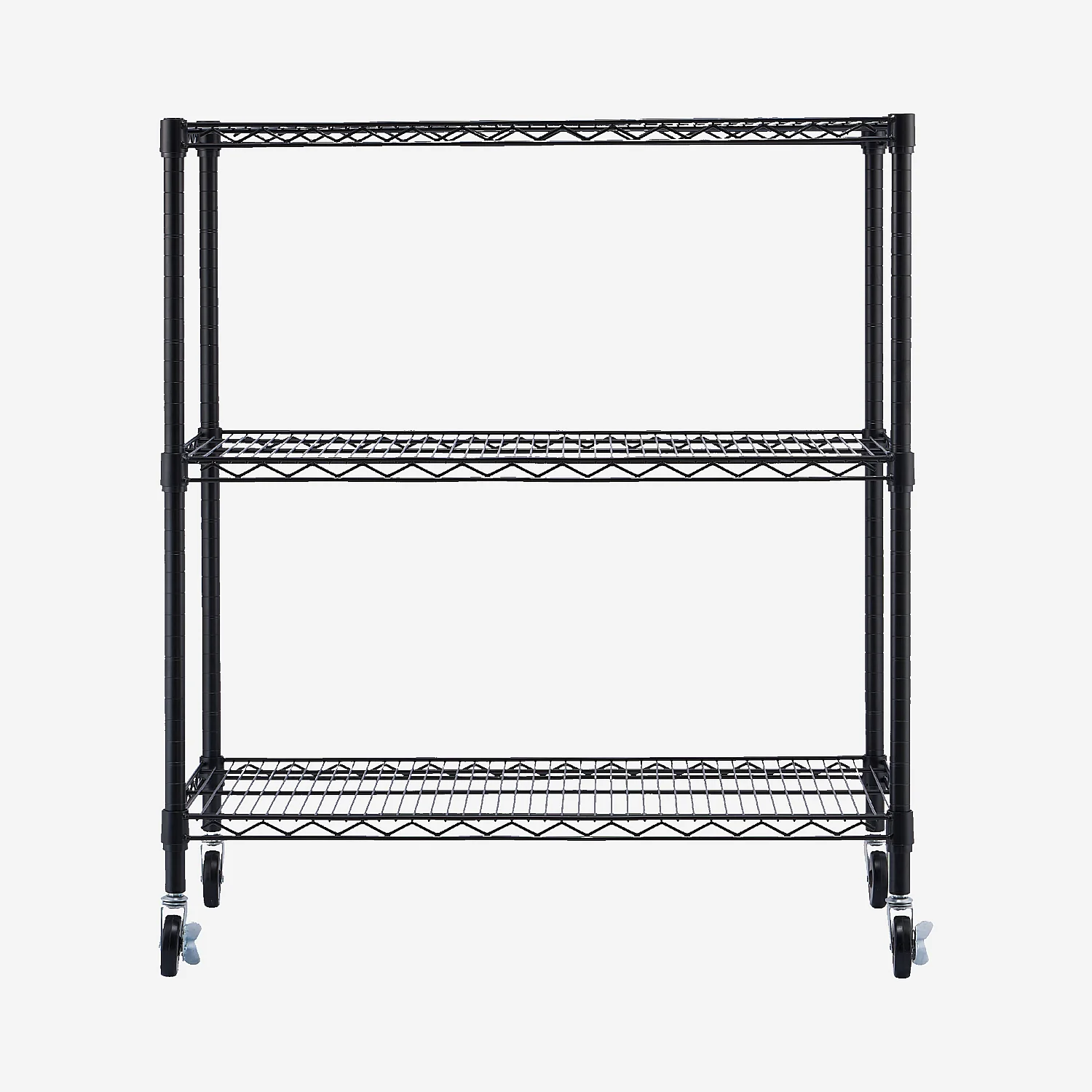 Hylle med 3 nivåer i karbonstål 90 x 103 cm – Matt svart - 2