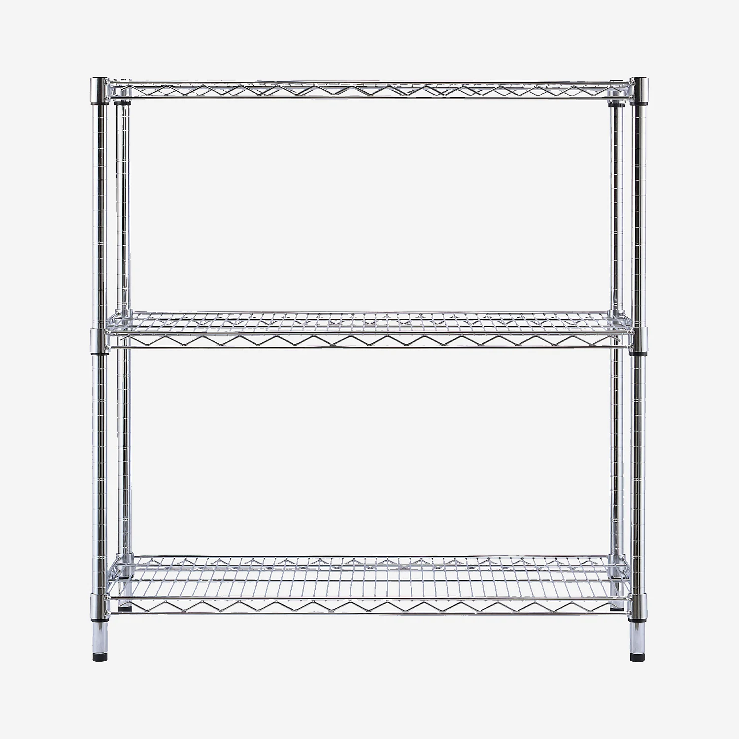 Hylle med 3 nivåer i karbonstål 90 x 103 cm – Krom - 4