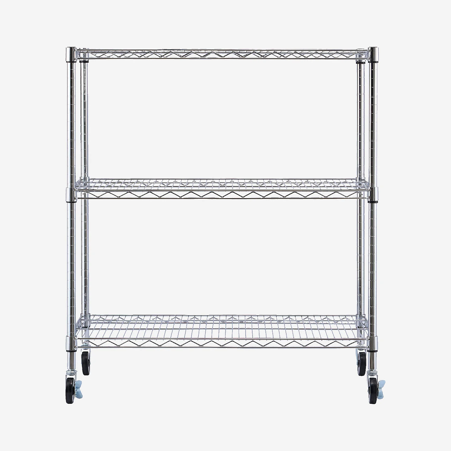 Hylle med 3 nivåer i karbonstål 90 x 103 cm – Krom - 2