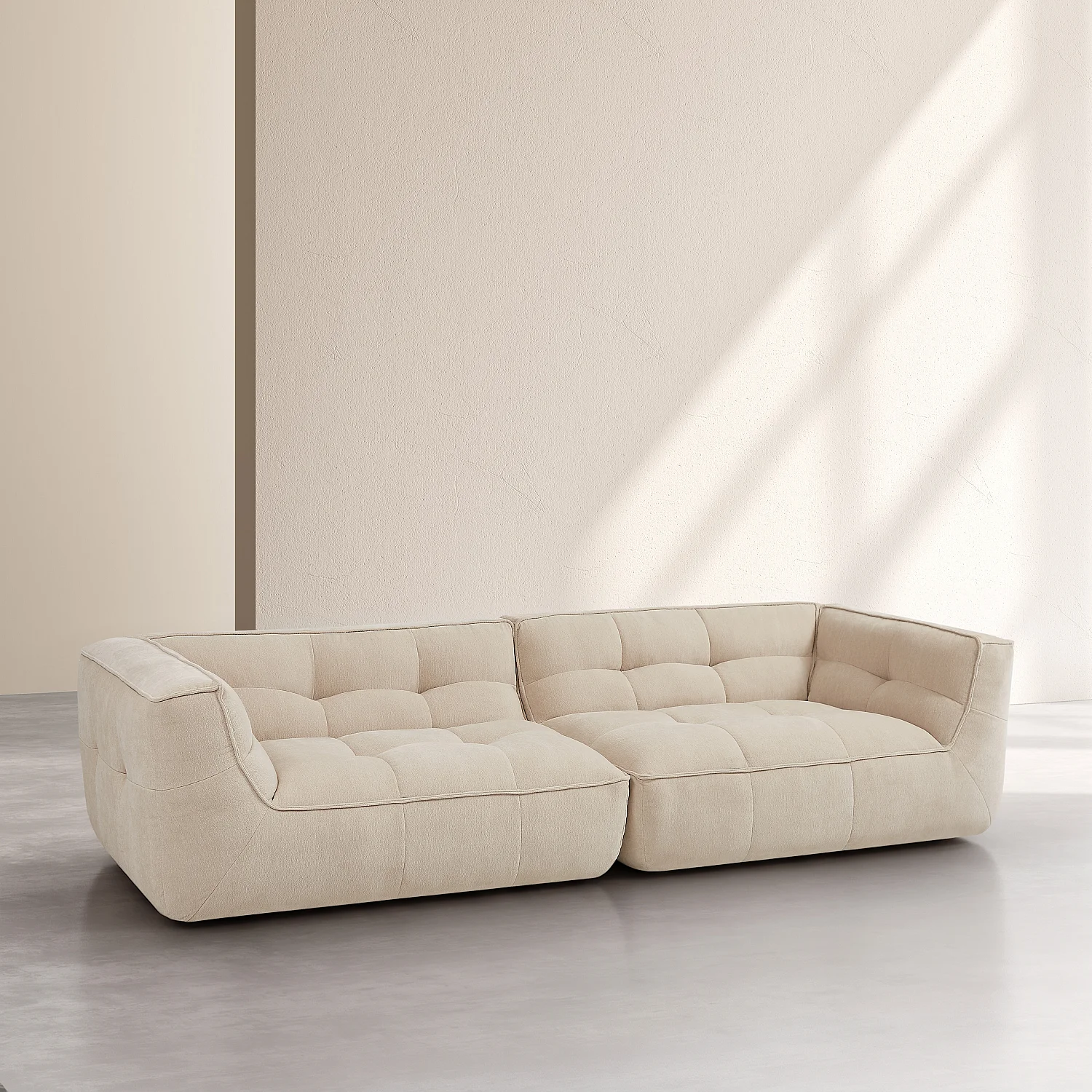 Sofá de 4 lugares modular em tecido - Areia - 4
