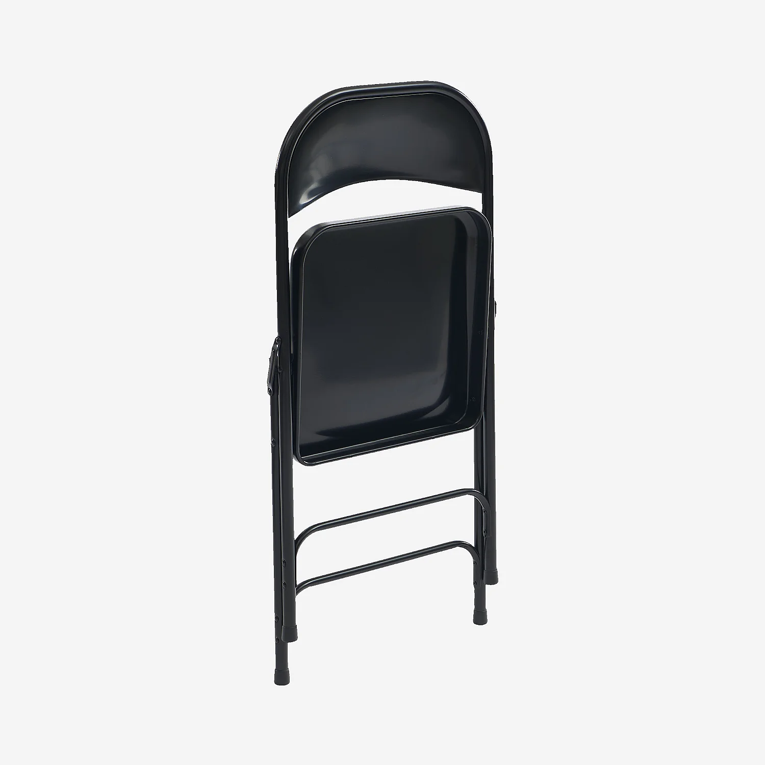 Lot de 2 chaises pliantes en acier laqué - Noir - 6