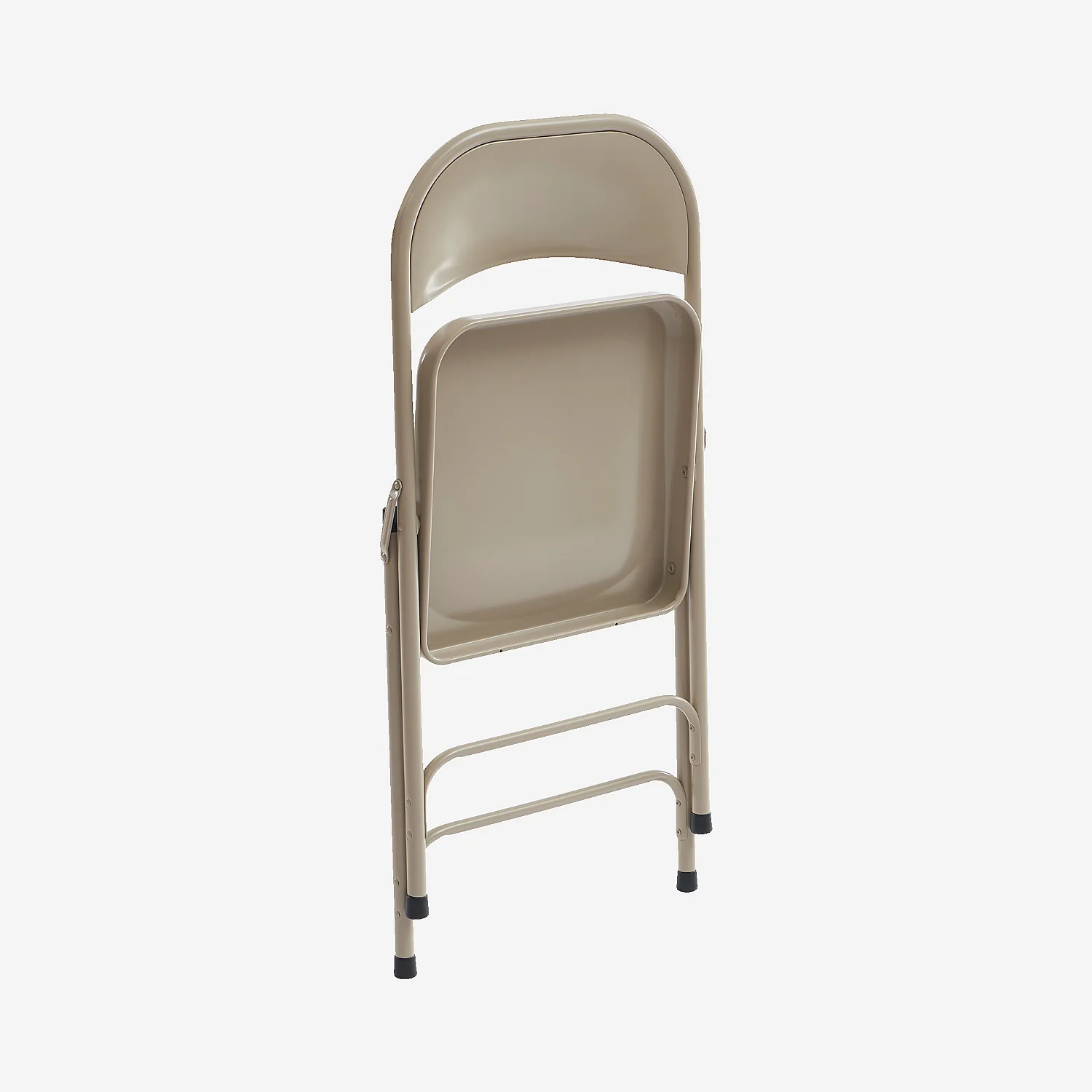Lot de 2 chaises pliantes en acier laqué - Sable - 7